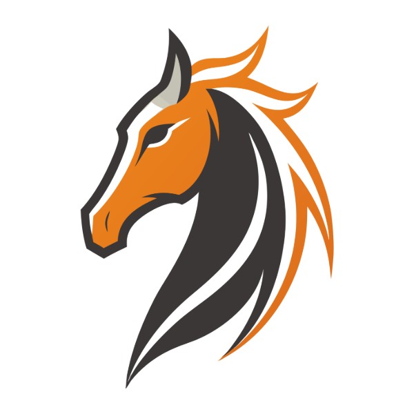 Tête de cheval arabe stylisée